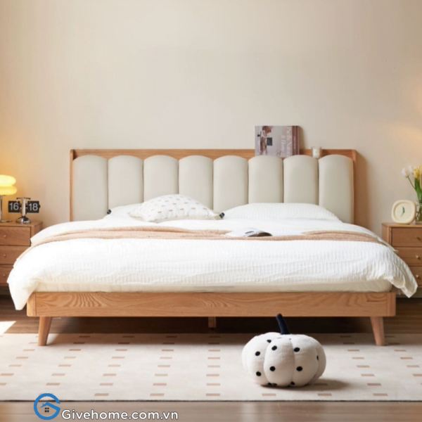 giường ngủ gỗ sồi nga thiết kế thanh lịch3