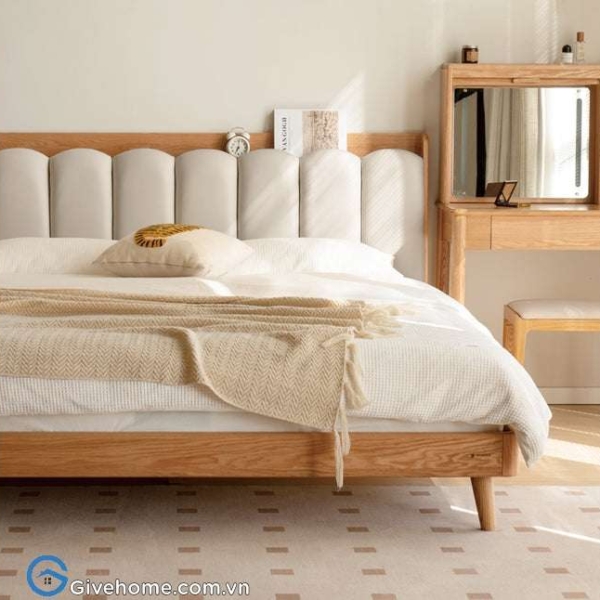 giường ngủ gỗ sồi nga thiết kế thanh lịch7