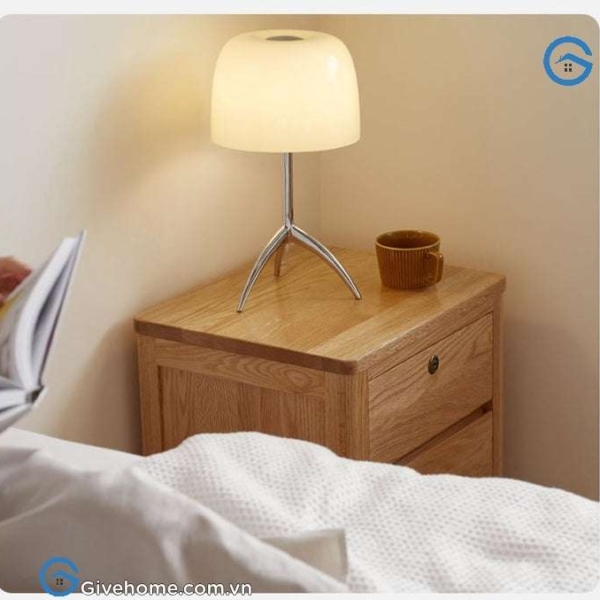 Tủ đầu giường có khóa gỗ sồi tự nhiên1
