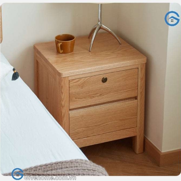 Tủ đầu giường có khóa gỗ sồi tự nhiên5