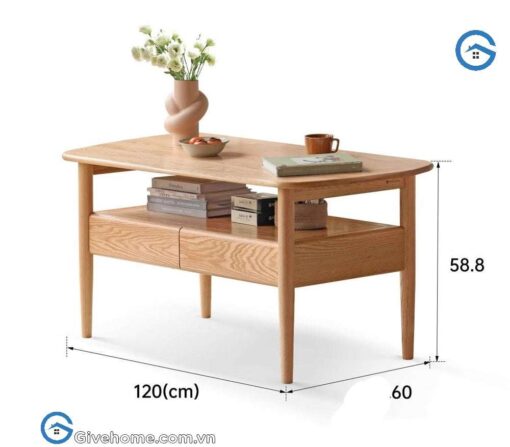 bàn trà gỗ tự nhiên thiết kế tối giản5