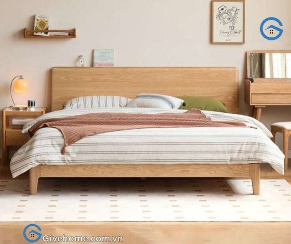 giường gỗ sồi thiết kế hiện đại2