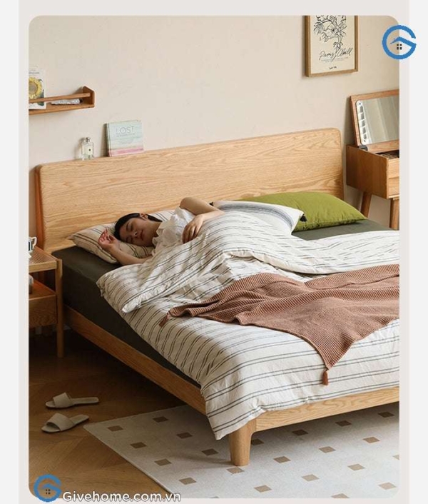 giường gỗ sồi thiết kế hiện đại4