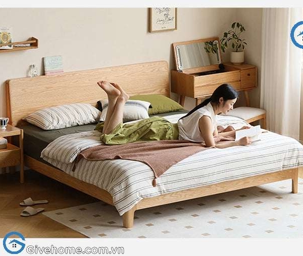 giường gỗ sồi thiết kế hiện đại5