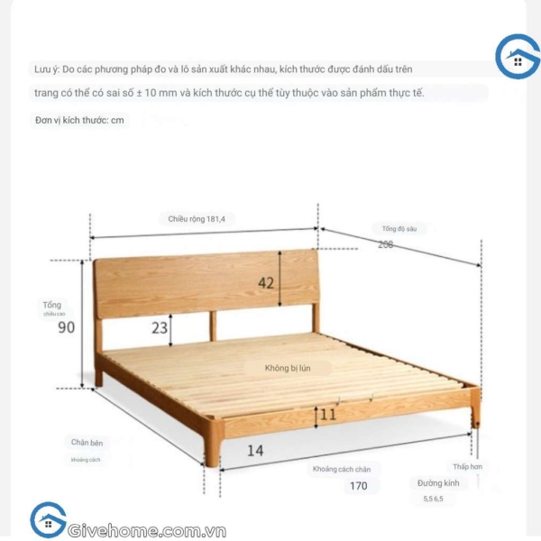 giường gỗ sồi thiết kế hiện đại7
