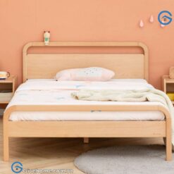 giường ngủ cho bé 1m2 gỗ sồi nga2