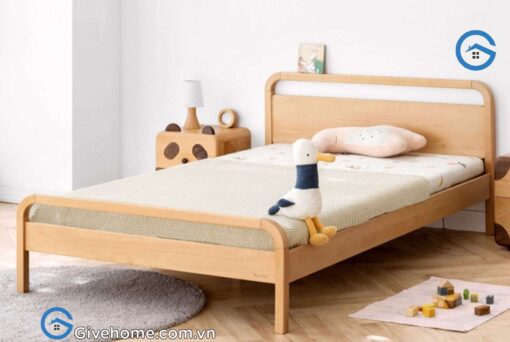 giường ngủ cho bé 1m2 gỗ sồi nga3
