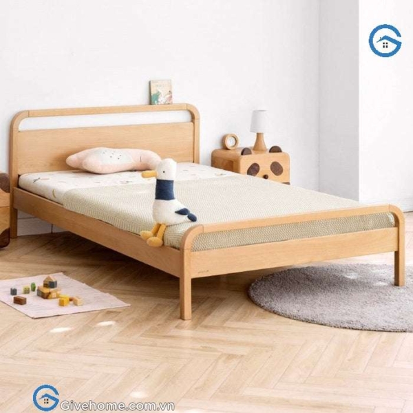 giường ngủ cho bé 1m2 gỗ sồi nga6