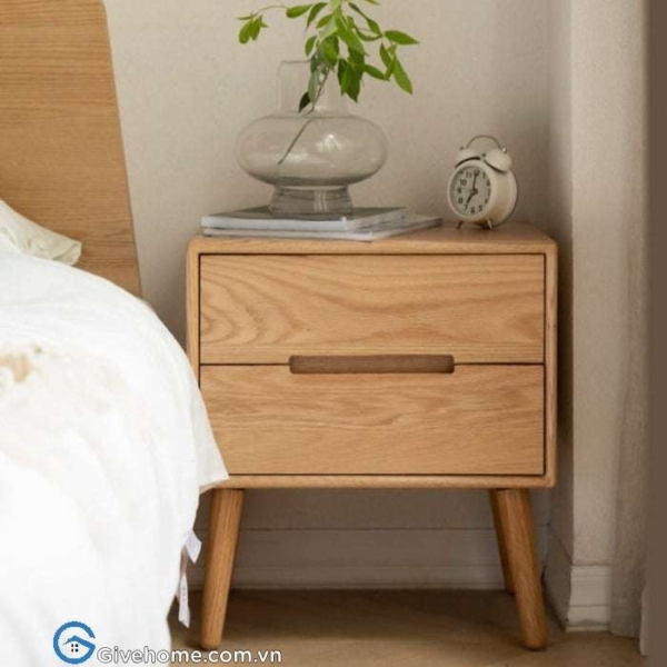 kệ đầu giường 2 ngăn kéo gỗ sồi hiện đại8