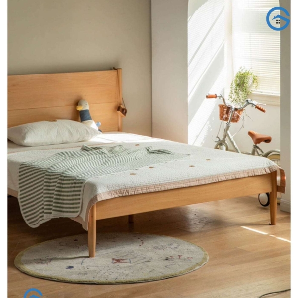 Giường đơn gỗ sồi phong cách hiện đại4