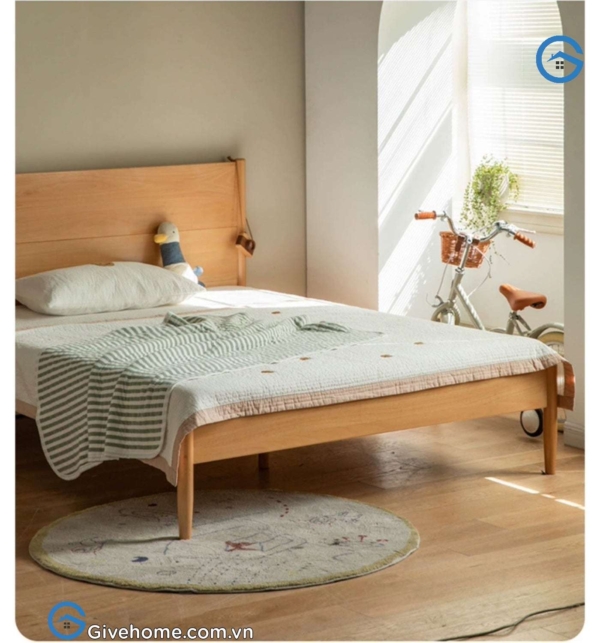 Giường đơn gỗ sồi phong cách hiện đại4