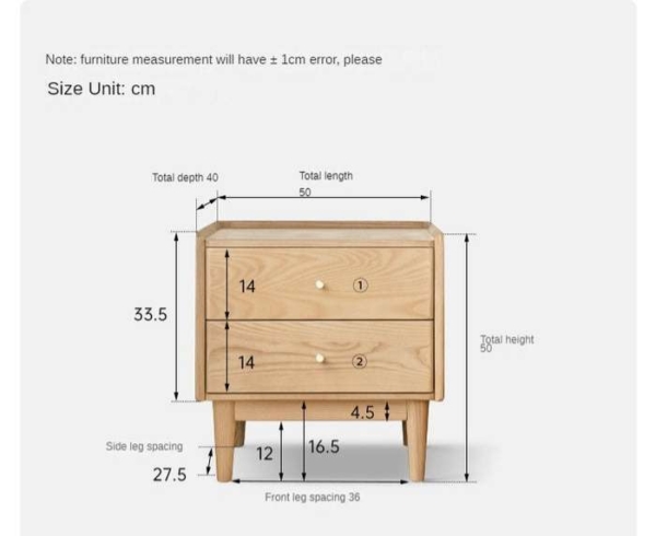 Tủ để đầu giường gỗ tự nhiên thiết kế hiện đại3