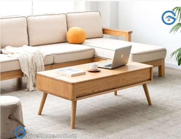 bàn sofa thông minh gỗ sồi đa năng4