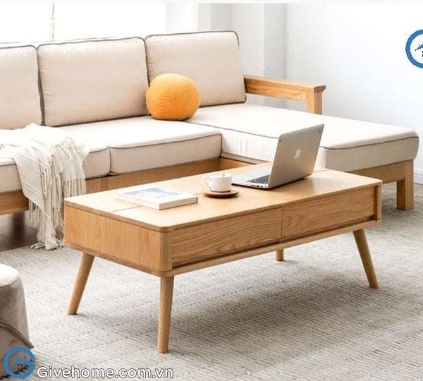 bàn sofa thông minh gỗ sồi đa năng4
