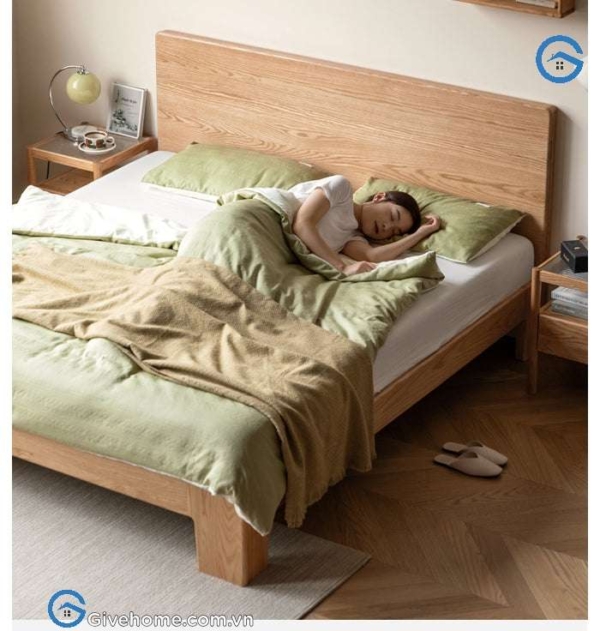 giường ngủ gỗ sồi nga 1m8×2m2