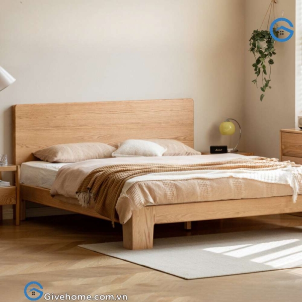 giường ngủ gỗ sồi nga 1m8×2m7