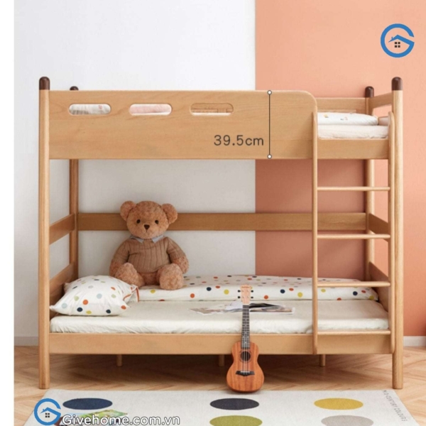 Giường tầng trẻ em bằng gỗ sồi tự nhiên1