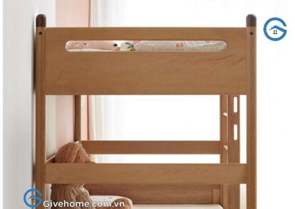Giường tầng trẻ em bằng gỗ sồi tự nhiên3