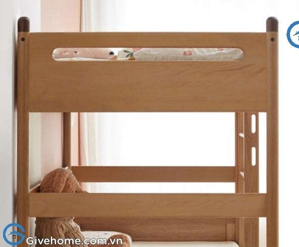 Giường tầng trẻ em bằng gỗ sồi tự nhiên3