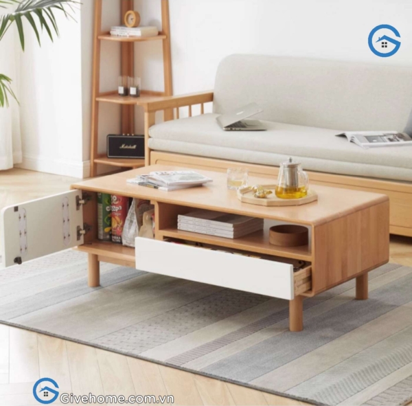 bàn trà sofa gỗ sồi nga thiết kế hiện đại5