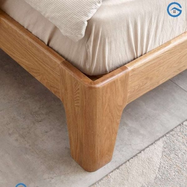 Giường có hộc tủ ở đầu giường gỗ sồi tự nhiên6