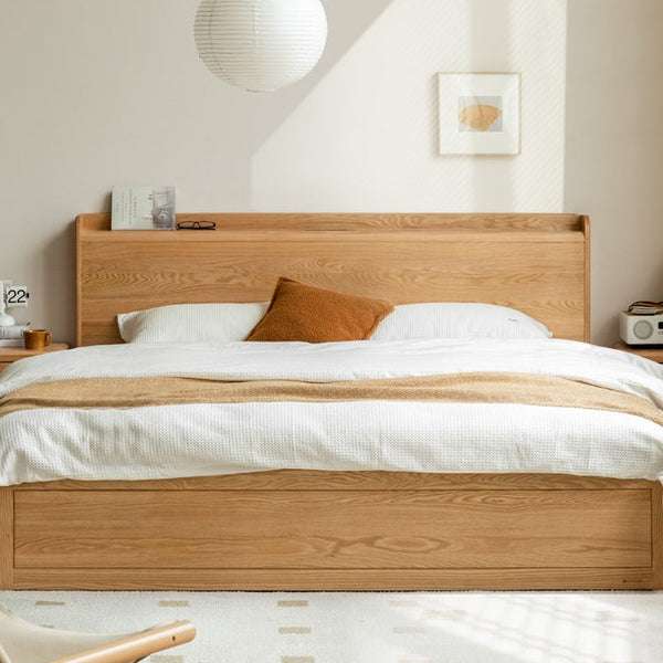 Giường ngủ có ngăn kéo 2m2 gỗ sồi tự nhiên11