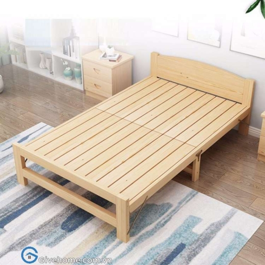 Giường ngủ gấp gọn gỗ tự nhiên