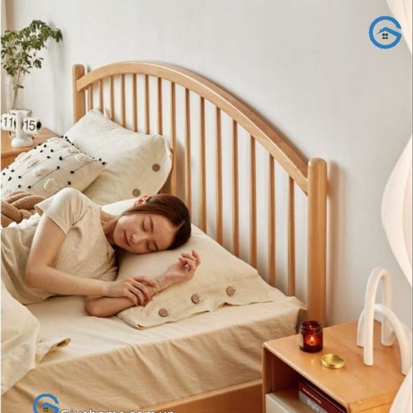 Giường ngủ gỗ tự nhiên thiết kế đơn giản02