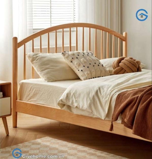 Giường ngủ gỗ tự nhiên thiết kế đơn giản05