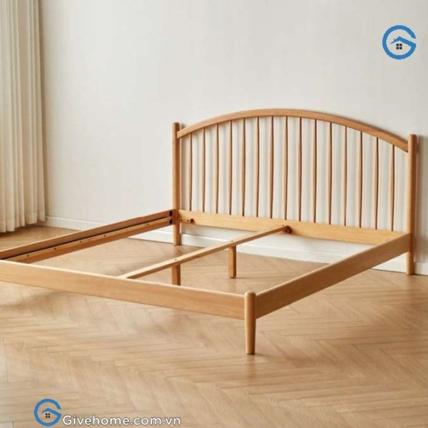 Giường ngủ gỗ tự nhiên thiết kế đơn giản08