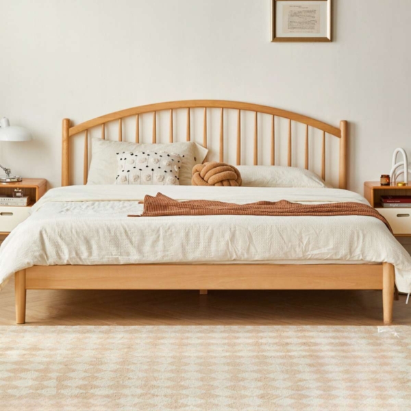 Giường ngủ gỗ tự nhiên thiết kế đơn giản10
