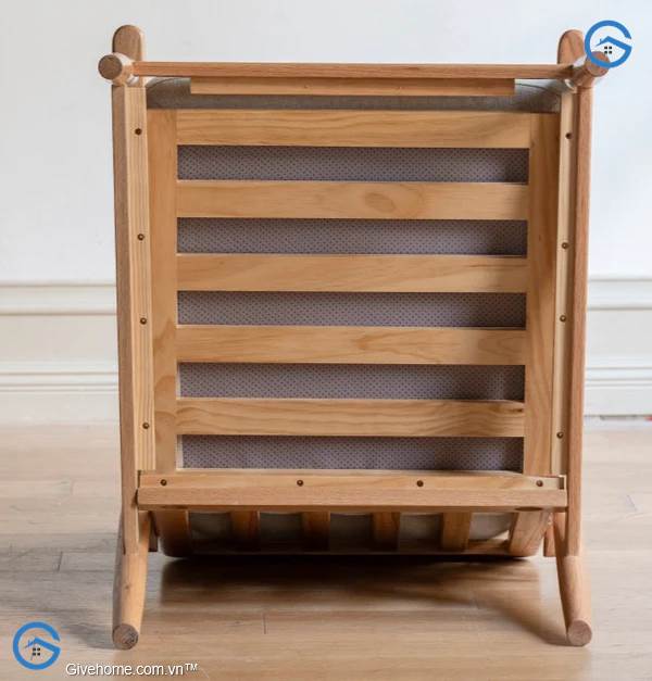 ghế bành sofa gỗ sồi thiết kế tối giản (6)