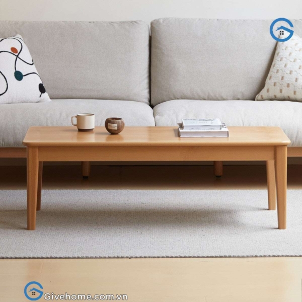 Bàn trà sofa gỗ sồi thiết kế đơn giản2