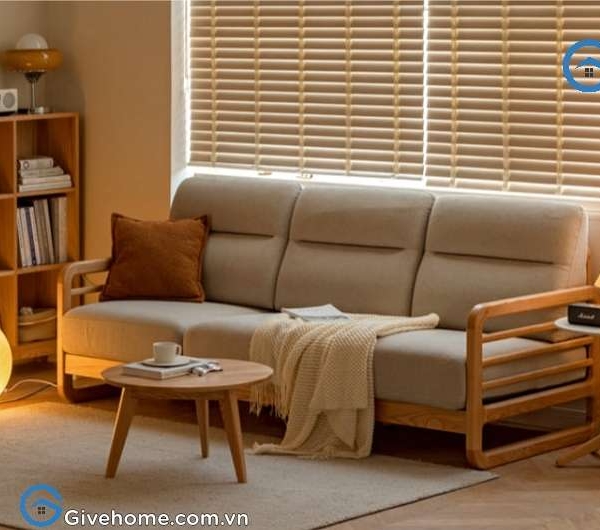 Ghế sofa gỗ chữ L phong cách bắc âu4