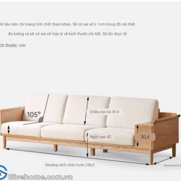 Ghế sofa gỗ sồi tự nhiên có tủ đựng đồ1
