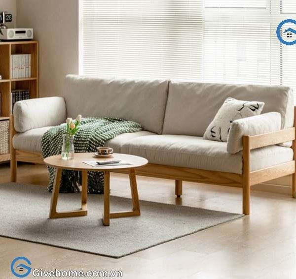 Ghế sofa gỗ tự nhiên kiểu nhật bản01