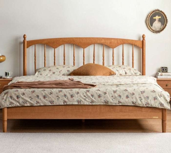 Giường ngủ gỗ sồi tự nhiên phong cách tân cổ điển7
