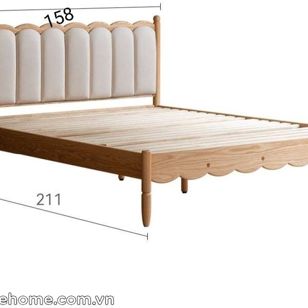 Giường ngủ trẻ em bằng gỗ sồi cao cấp2
