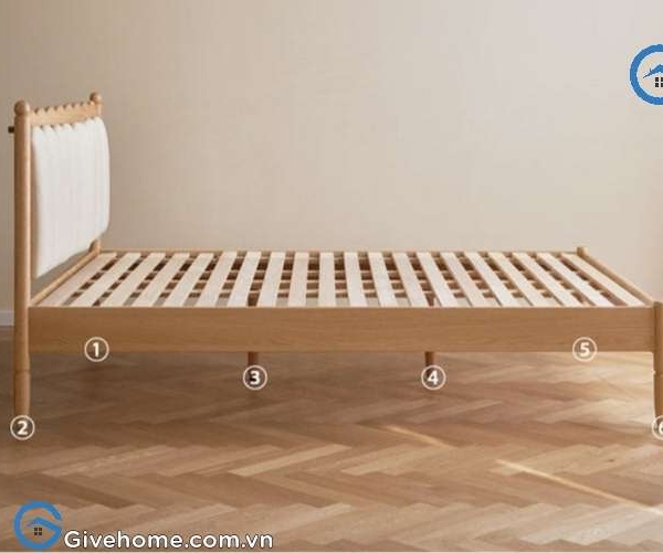 Giường ngủ trẻ em bằng gỗ sồi cao cấp4