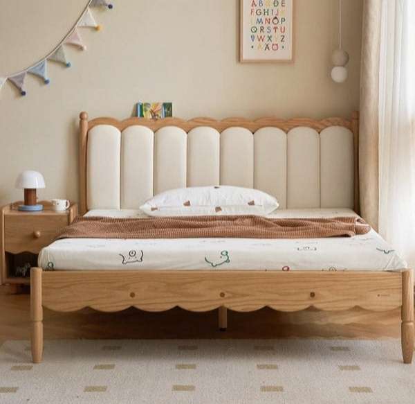Giường ngủ trẻ em bằng gỗ sồi cao cấp8