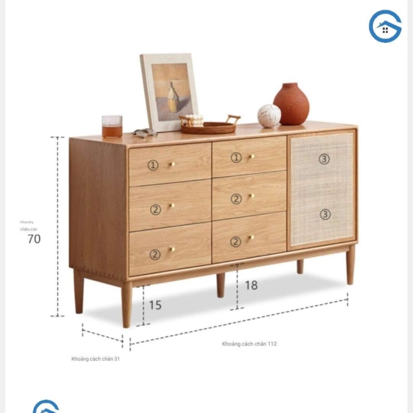Tủ ngăn kéo gỗ đựng quần áo thiết kế nhỏ gọn4