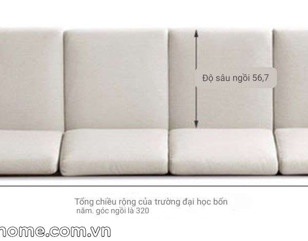kích thước sofa chữ L