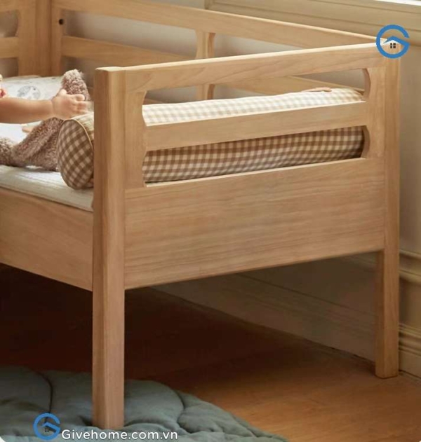 Giường ghép cho bé bằng gỗ sồi tự nhiên02