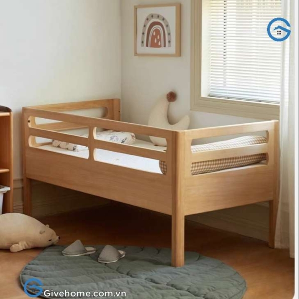 Giường ghép cho bé bằng gỗ sồi tự nhiên03