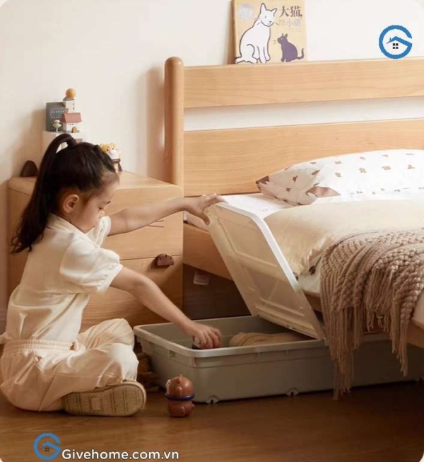Giường ngủ trẻ em bằng gỗ kiểu dáng hiện đại1