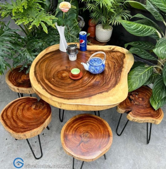 bàn ăn tròn gỗ19