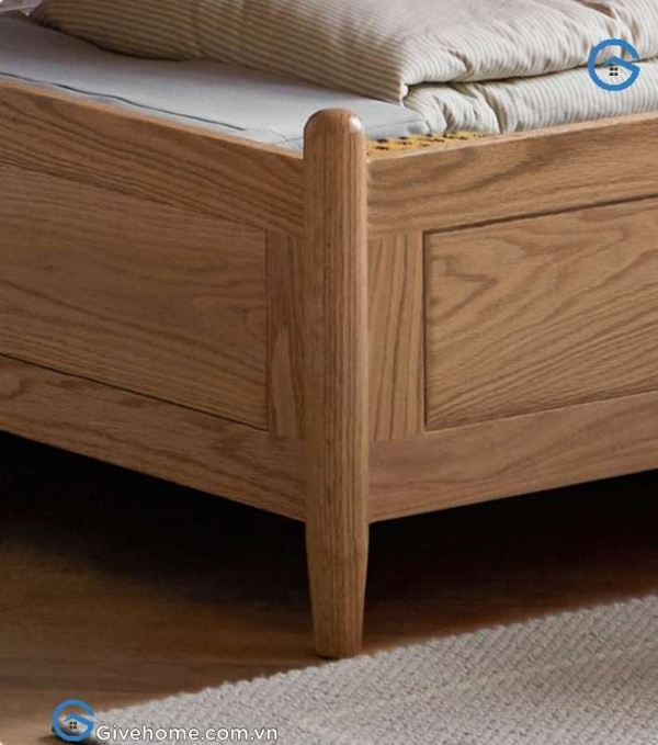 giường ngủ gỗ sồi tự nhiên kiểu dáng độc đáo3