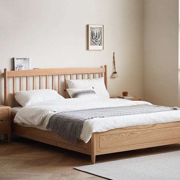 giường ngủ gỗ sồi tự nhiên kiểu dáng độc đáo7