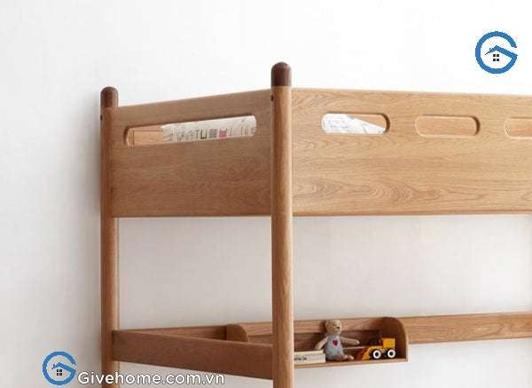 giường tầng gỗ sồi cho bé có ngăn kéo tiện ích6