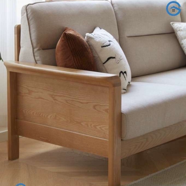 Ghế sofa gỗ sồi đệm nỉ kiểu dáng thanh lịch08